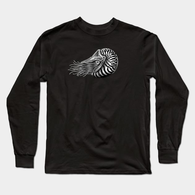 Nautilus Long Sleeve T-Shirt by Tim Jeffs Art